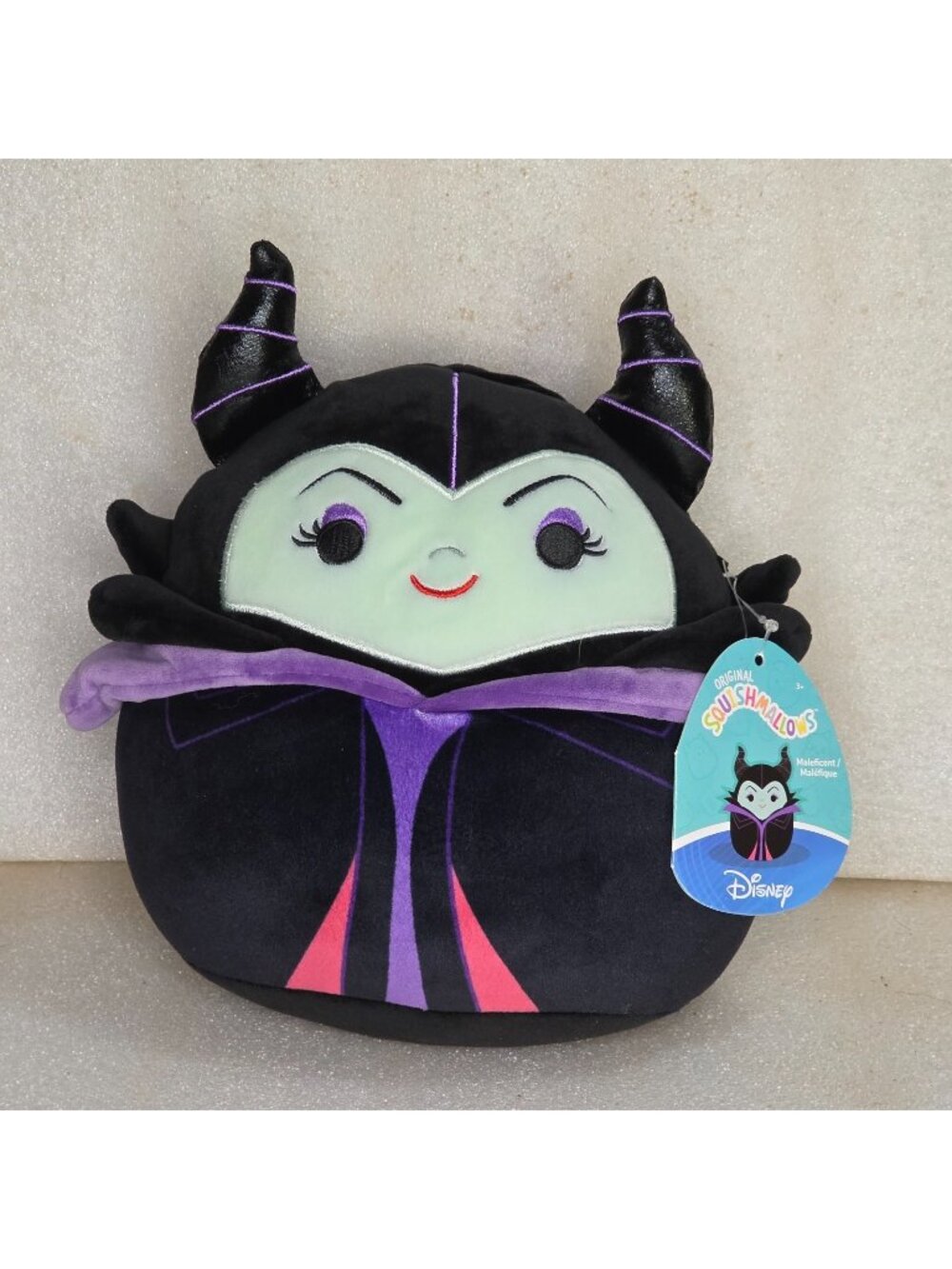 Disney Squishmallows Kellytoy Maleficent Plush Queen Villain Toy 9" New